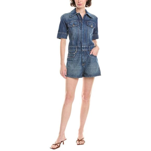 SPORTMAX Dresses & Skirts - Sportmax Womens  Guglia Romper, Blue